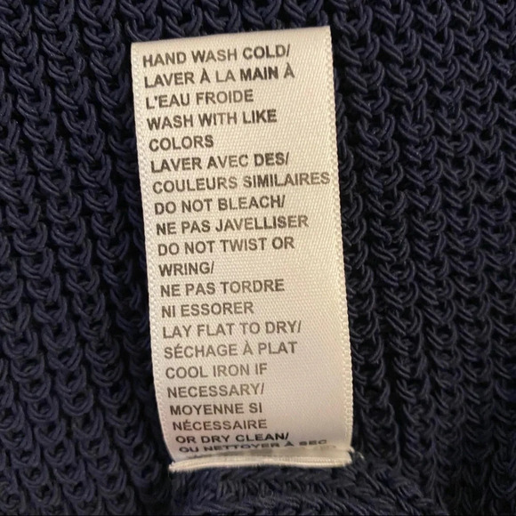 Brochu Walker Intermix Sweater Tunic Dress Chunky Navy Knit Small - Picture 7 of 9